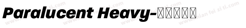 Paralucent Heavy字体转换
